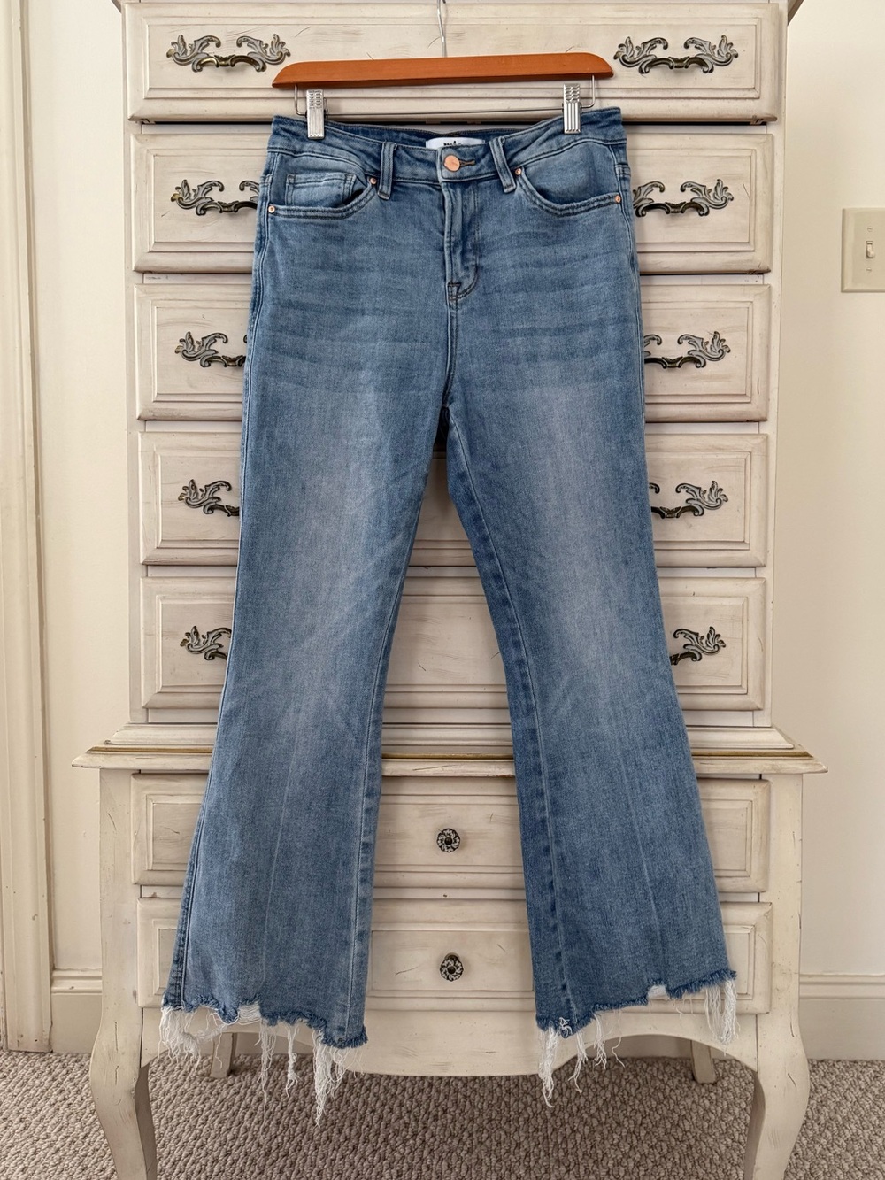Vici Raw Hem Bootcut Jeans
